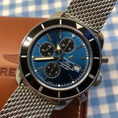 breitling superocean heritage blue 46mm|Breitling Superocean 46 chronograph.